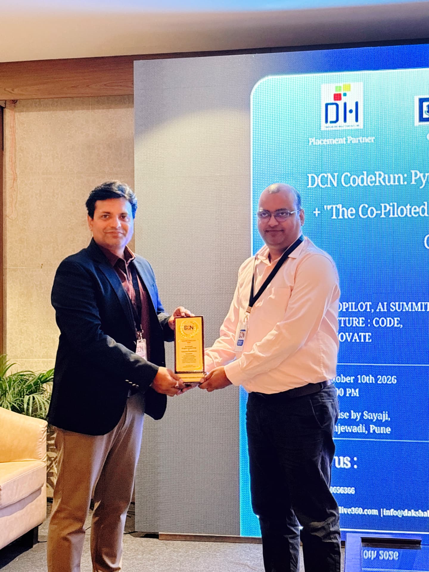 DCN memento presented to a conclave speaker