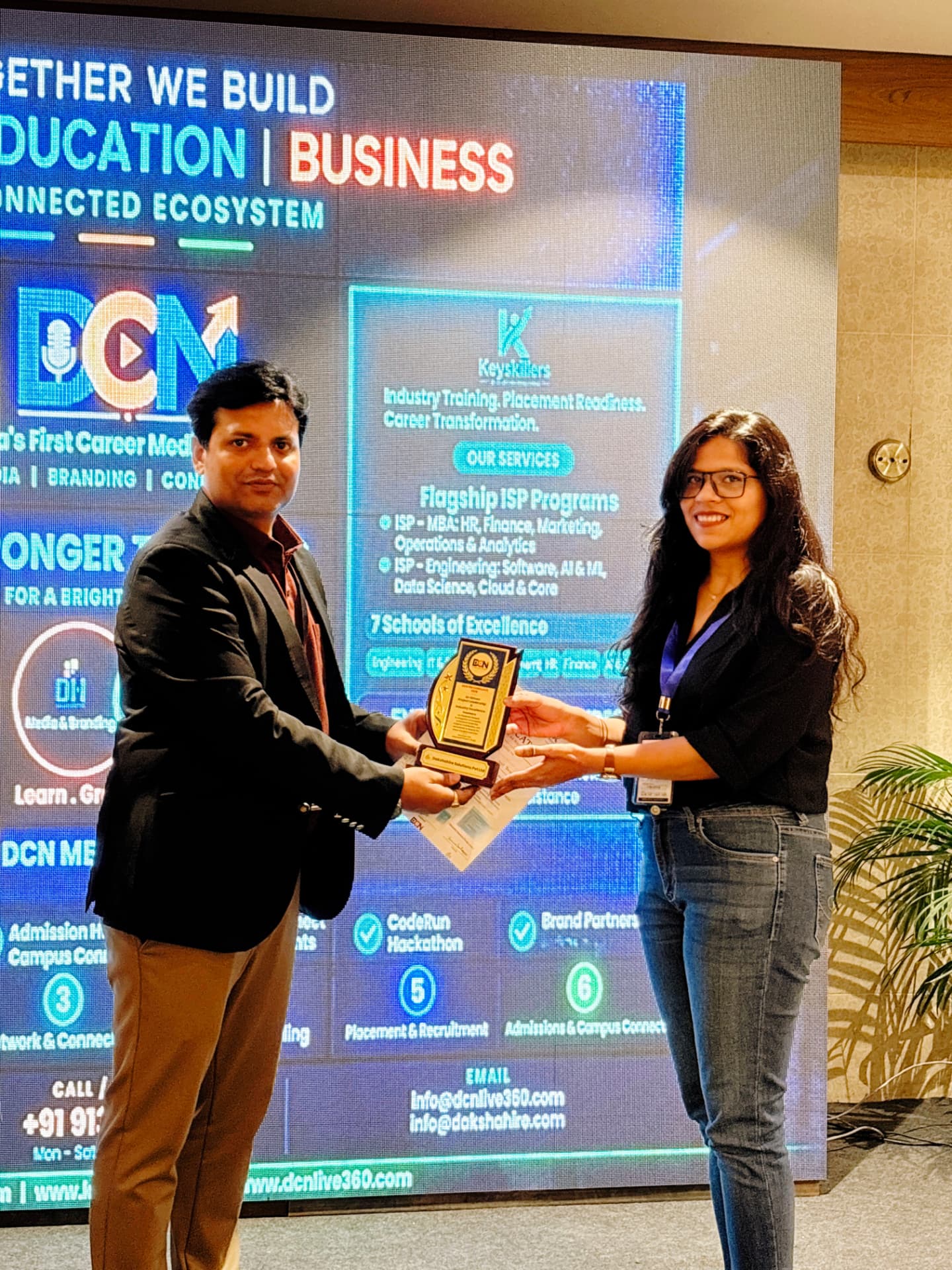 DCN memento presented to a Keyskillers representative