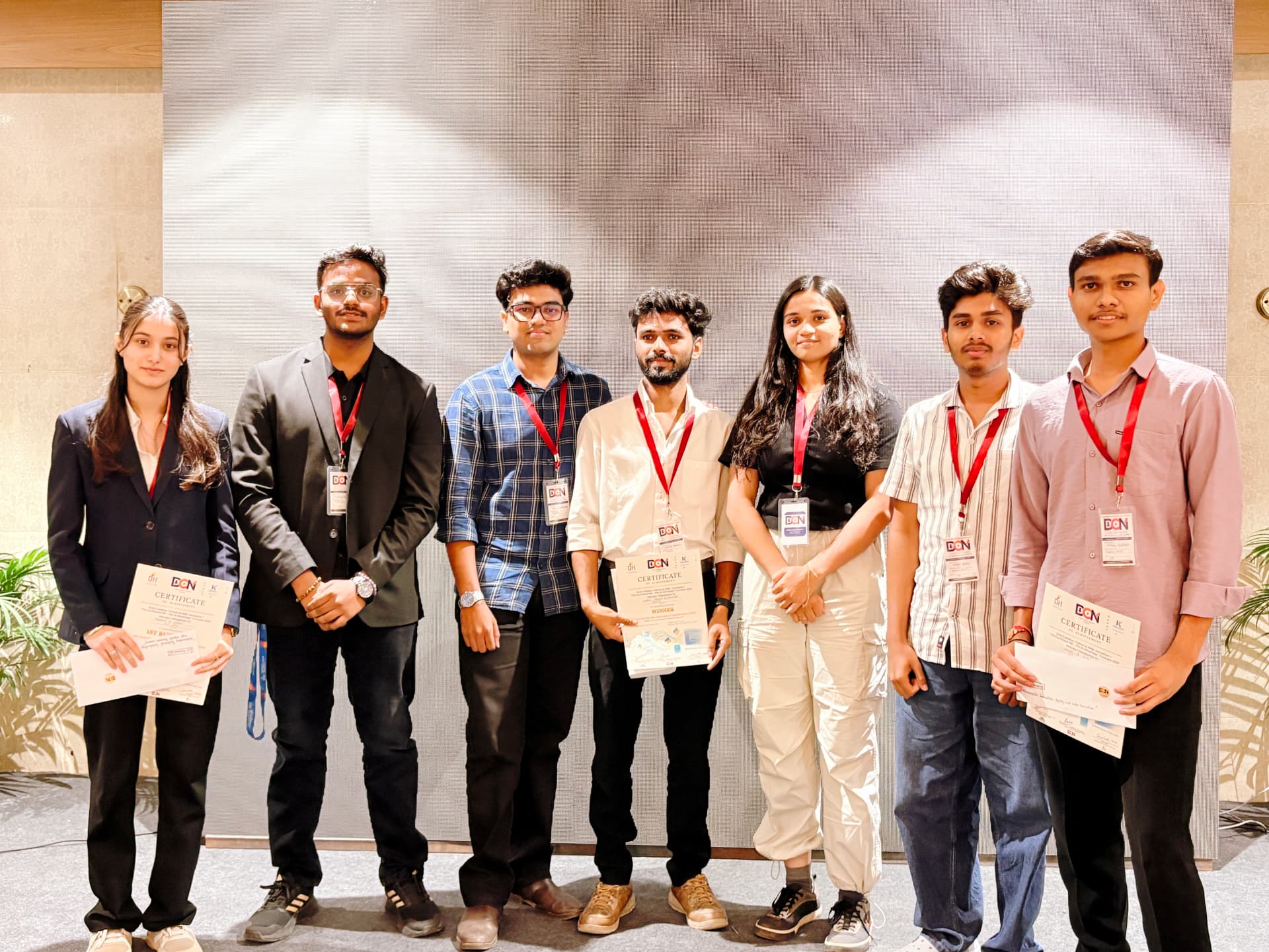 Winning team posing with their CodeRun certificate