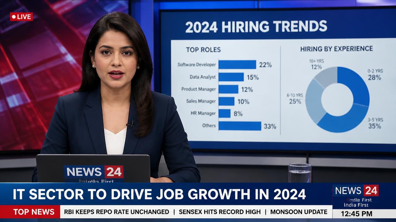 DCN anchor presenting today's employment bulletin